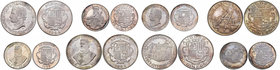 Andorra. Lote de 8 piezas de plata, 50 diners (1960, 1960, 1963, 1964) y 25 diners (1960, 1960, 1963, 1964). Muy interesante. A EXAMINAR. UNC. Est...2...