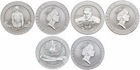 Australia. Elizabeth II. Lote de 3 piezas de plata diferentes de 10 dollars, 1994 (1), 1995 (2). A EXAMINAR. PR. Est...75,00.