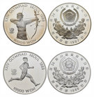 South Korea. Lote de 2 piezas de plata de 10.000 won con motivos de los Juegos Olímpicos de Seúl 2008. A EXAMINAR. PR. Est...60,00.
