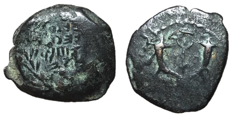 Judaea, The Hasmoneans, Alexander Jannaeus, 103 - 76 BC
AE Lepton, Jerusalem Mi...