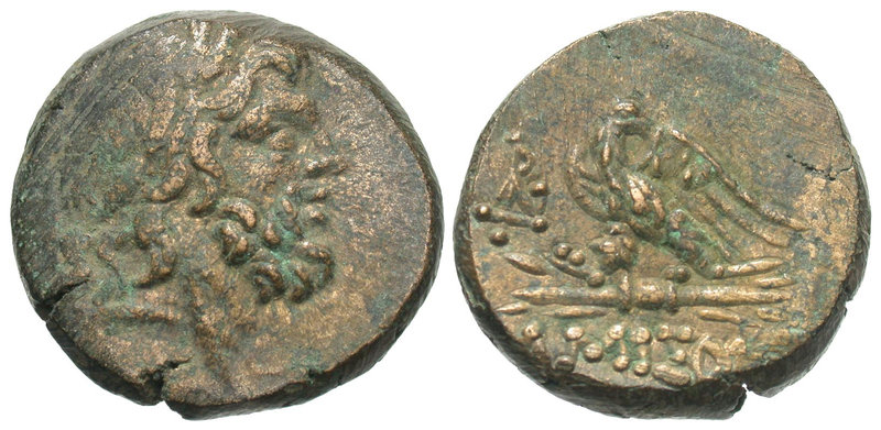 Pontos, Amisos, under Mithradates VI, 85 - 65 BC
AE21, 8.94 grams
Obverse: Lau...