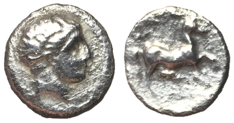 Thessaly, Phalanna, mid 4th Century BC
Silver Trihemiobol, 11mm, 0.90 grams
Ob...