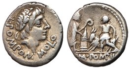 L. Pomponium Molo, 97 BC, Silver Denarius