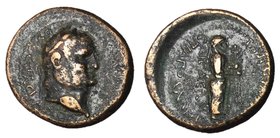 Vespasian, 69 - 79 AD, AE20, Aeolis, Aegae, Rare