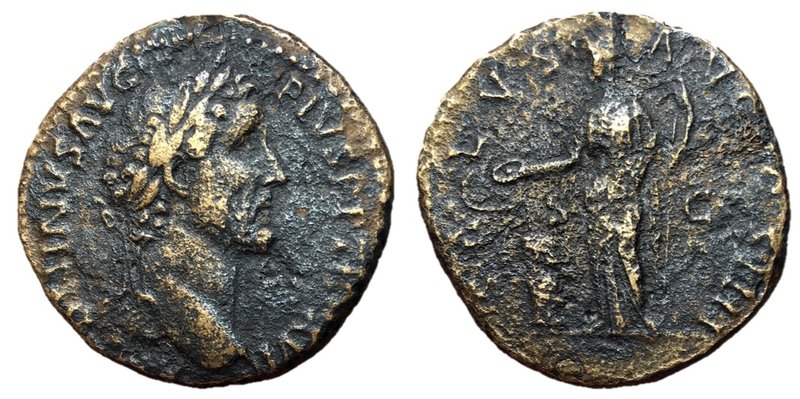 Antoninus Pius, 138 - 161 AD
AE Sestertius, Rome Mint, 32mm, 18.42 grams
Obver...