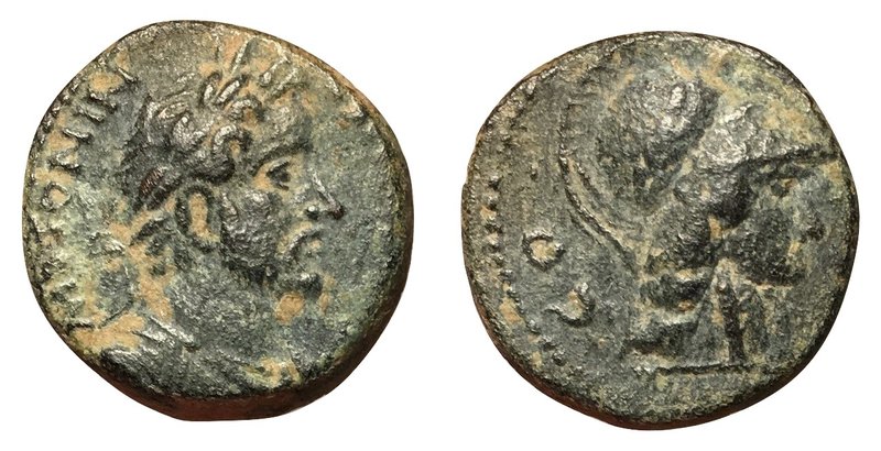 Antoninus Pius, 138 - 161 AD
AE18, Lycaenia, Iconium Mint, 4.99 grams
Obverse:...