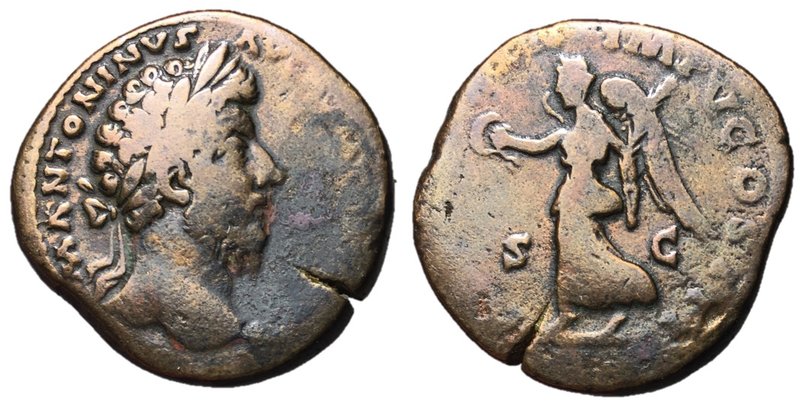 Marcus Aurelius, 161 - 180 AD
AE Sestertius, Rome Mint, 32mm, 23.08 grams
Obve...