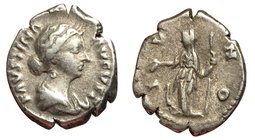 Faustina Jr., 147 - 175 AD, Silver Denarius, Juno
