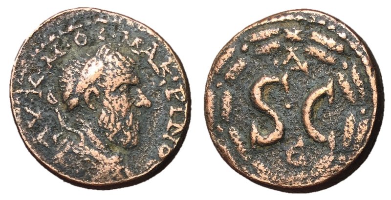 Macrinus, 217 - 218 AD
AE As, Syria, Seleucis & Pieria, Antioch Mint, 19mm, 5.6...