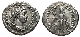 Elagabalus, 218 - 222 AD, Silver Denarius, Sacrificial Scene