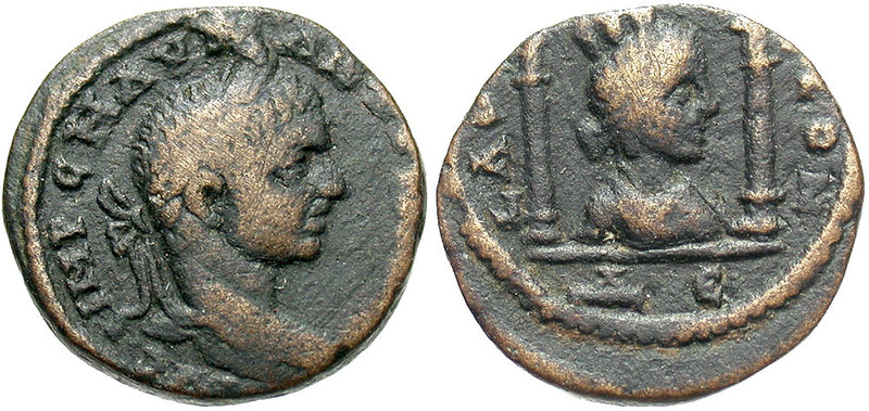 Elagabalus, 218 - 222 AD
AE17, Syria, Seleucis and Pieria, Laodiceia ad Mare Mi...