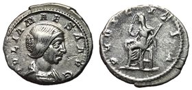 Julia Maesa, 218 - 225 AD, Silver Denarius, Pudicitia