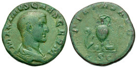 Maximus, Caesar, 235 - 238 AD, Sestertius, Pontifical Emblems