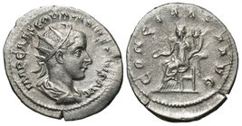 Gordian III, 238 - 244 AD, Silver Antoninianus, Concordia Seated