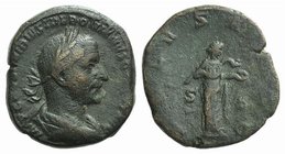 Trebonianus Gallus, 251 - 253 AD, Sestertius, Salus