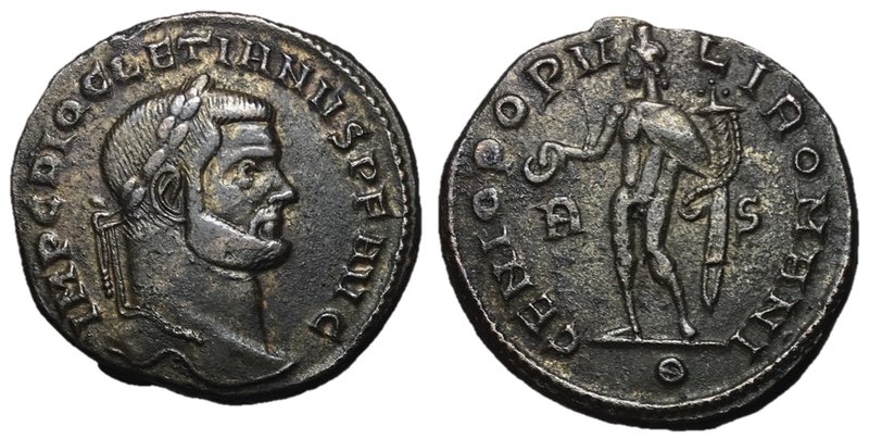 Diocletian, 284 - 305 AD
AE Follis, Rome Mint, 28mm, 11.18 grams
Obverse: IMP ...