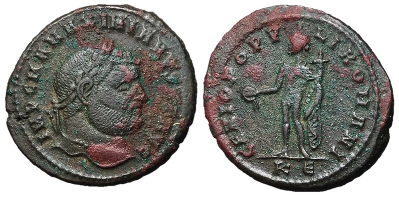 Maximianus, 286 - 305 AD
AE Follis, Cyzicus Mint, 28mm, 10.50 grams
Obverse: I...