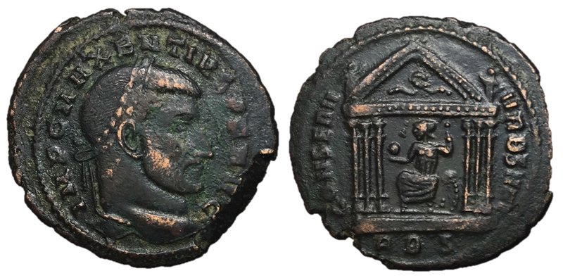 Maxentius, 307 - 312 AD
AE Follis, Rome Mint, 28mm, 6.87 grams
Obverse: IMP C ...