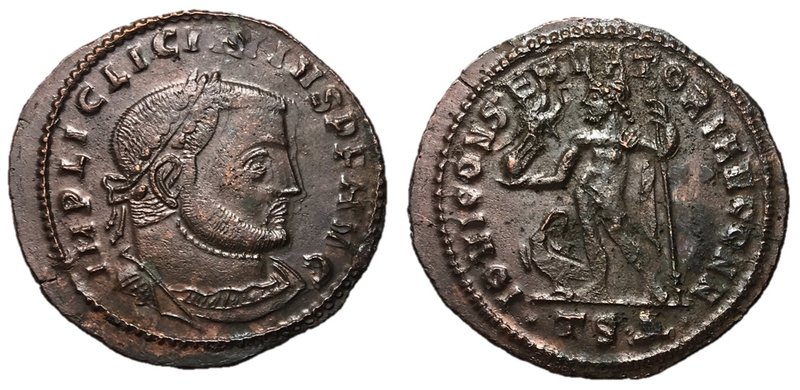 Licinius I, 308 - 324 AD
AE Follis, Thessalonica Mint, 25mm, 3.26 grams
Obvers...