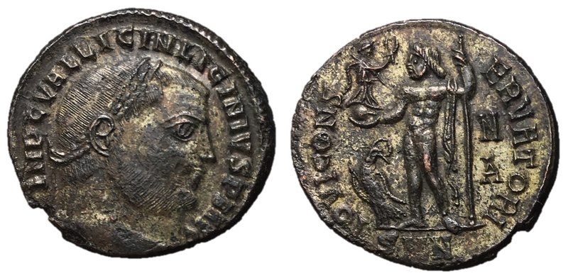 Licinius I, 308 - 324 AD
AE Follis, Nicomedia Mint, 21mm, 3.55 grams
Obverse: ...