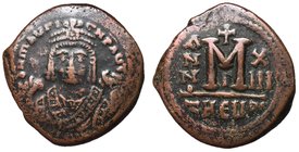 Maurice Tiberius, 582 - 602 AD, Follis of Theoupolis