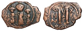 Heraclius with Heraclius Constantine & Martina, 610 - 641 AD, Follis of Cyprus