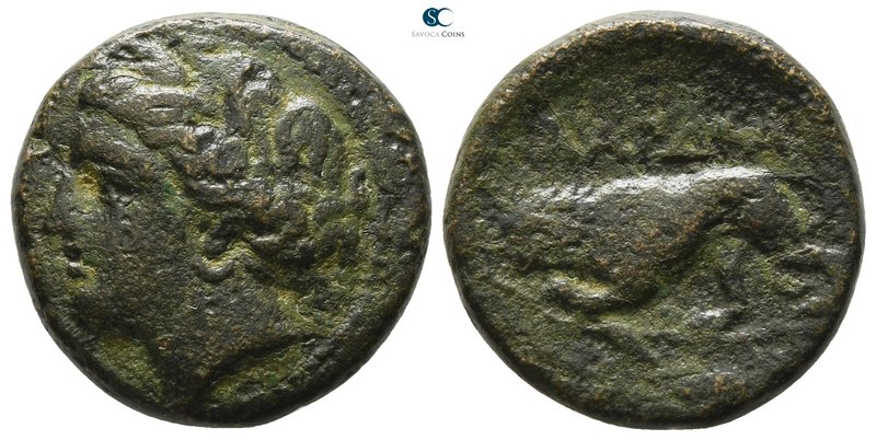Thrace. Kardia 350-309 BC. 
Bronze Æ

18 mm., 6.44 g.



nearly very fine...