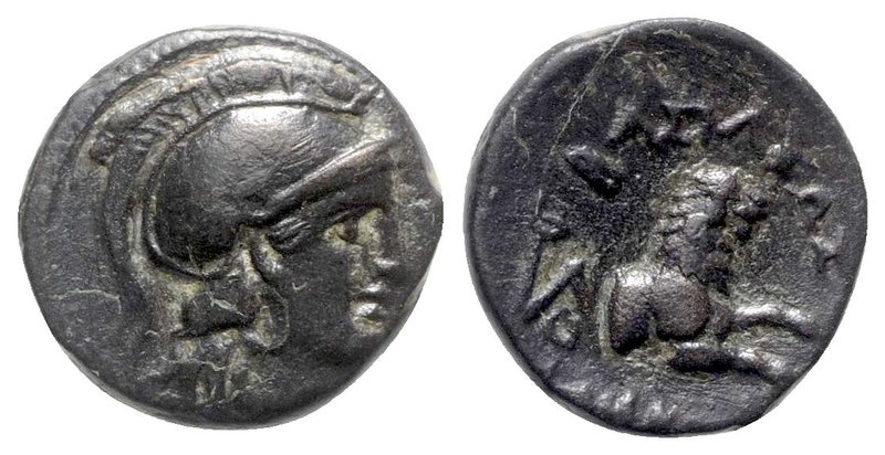 Kings of Thrace. Lysimacheia. Lysimachos 305-281 BC. 
Bronze Æ

13 mm., 2.46 ...