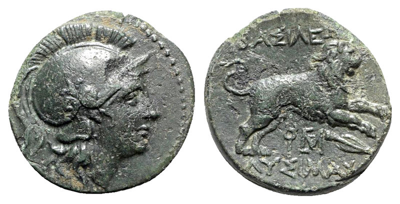 Kings of Thrace. Lysimacheia. Lysimachos 305-281 BC. 
Bronze Æ

18 mm., 3.59 ...
