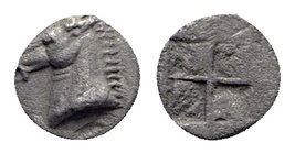 Aeolis. Kyme  circa 480-450 BC. Tetartemorion AR