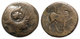 Aeolis. Kyme  circa 250-200 BC. Countermark. Bronze Æ