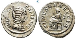Julia Domna, wife of Septimius Severus AD 193-217. struck under Caracalla, 215-217 AD. Rome. Denarius AR