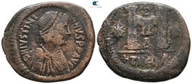 Justinian I AD 527-565. Struck 533-537. Theoupolis (Antioch). Follis Æ