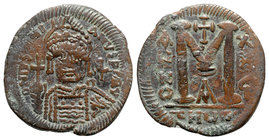 Justinian I AD 527-565. Theoupolis (Antioch). Follis Æ