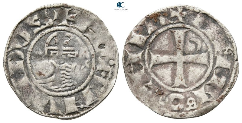 Bohémond III AD 1163-1201. Antioch
Denier AR

17 mm., 0.86 g.



very fin...