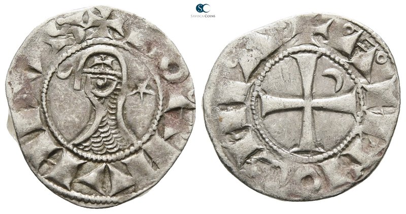 Bohémond III AD 1163-1201. Antioch
Denier AR

17 mm., 1.07 g.



very fin...