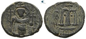 Umayyad Caliphate. Pseudo-Damascus mint. Uncertain period AD 661-697. Fals Æ