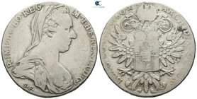 Austria. Günzburg mint. Maria Theresia AD 1740-1780. (1780-SF). Wien (Vienna) restrike (likely), struck since 1853. Reichstaler AR