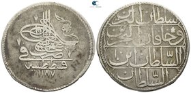 Turkey. Qustantiniyah. Abdülhamid I AD 1774-1789. (AH 1187-1203). Piaster AR
