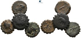 Lot of 4 Greek bronze coins  / SOLD AS SEEN, NO RETURN!nearly very fine