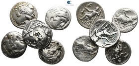 Lot of 5 Greek silver Drachm  / SOLD AS SEEN, NO RETURN!very fine