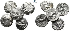 Lot of 5 Greek silver Drachm  / SOLD AS SEEN, NO RETURN!nearly very fine