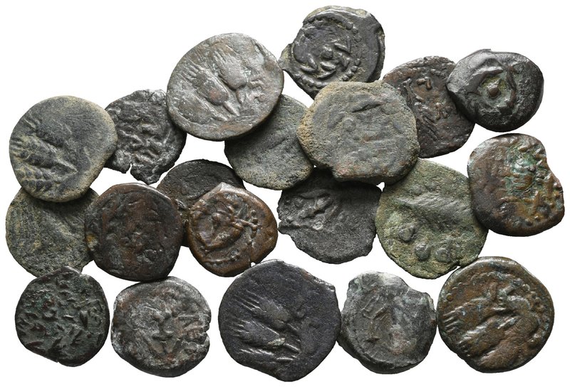 Lot of ca. 20 Roman Provincial bronze coins / SOLD AS SEEN, NO RETURN!

nearly...