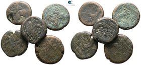 Lot of 5 Roman Republic bronze coins / SOLD AS SEEN, NO RETURN!fine