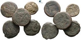 Lot of 5 Roman Republic bronze coins / SOLD AS SEEN, NO RETURN!fine