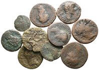 Lot of ca. 10 mixed bronze coins / SOLD AS SEEN, NO RETURN!fine