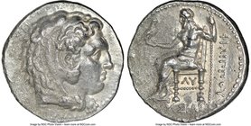 MACEDONIAN KINGDOM. Philip III Arrhidaeus (323-317 BC). AR tetradrachm (26mm, 8h). NGC VF. Babylon. Head of Heracles right, wearing lion skin headdres...