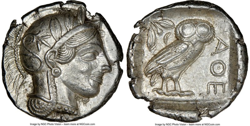 ATTICA. Athens. Ca. 440-404 BC. AR tetradrachm (25mm, 17.21 gm, 3h). NGC Choice ...