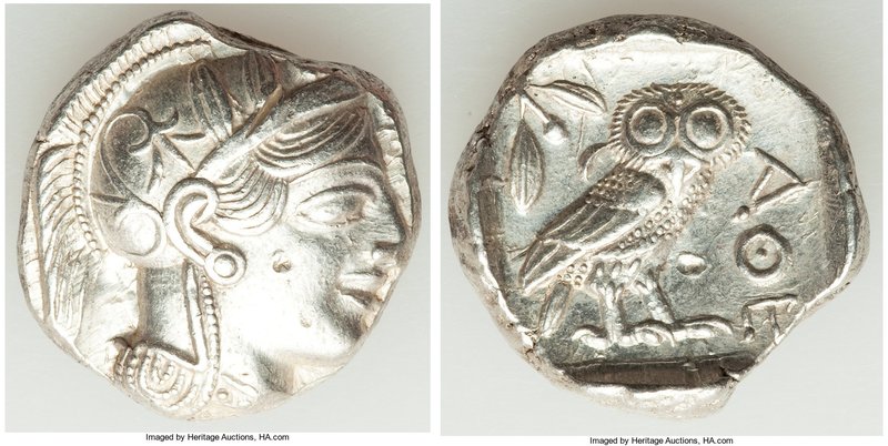 ATTICA. Athens. Ca. 440-404 BC. AR tetradrachm (24mm, 17.19 gm, 7h). Choice XF, ...