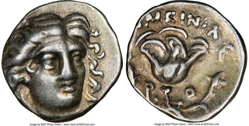 CARIAN ISLANDS. Rhodes. Ca. 230-205 BC. AR hemidrachm (12mm, 12h). NGC Choice VF...